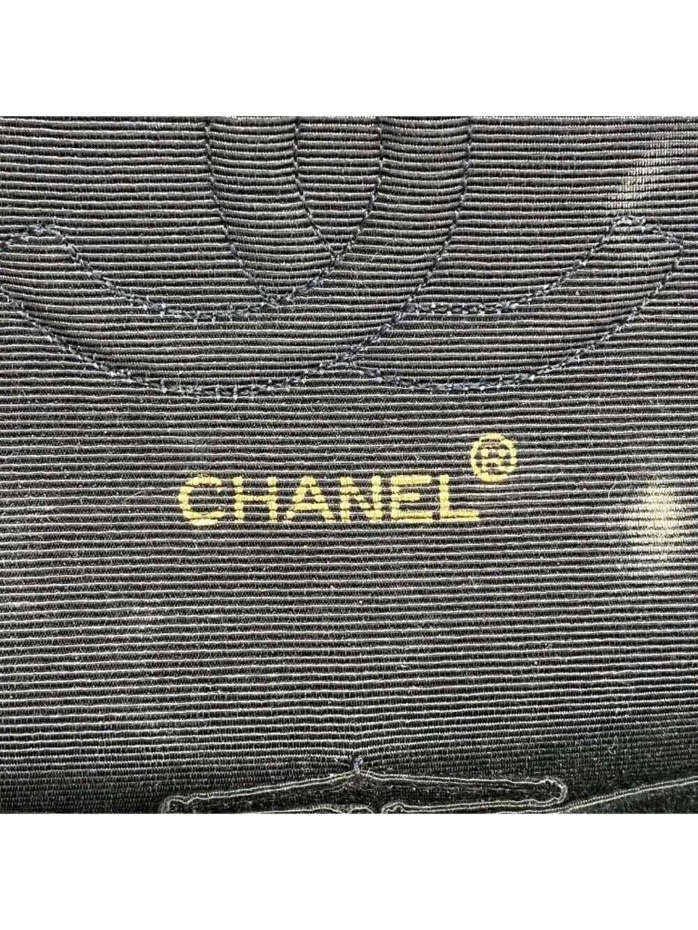 Chanel Shoulder Bag Quilted Navy Gold